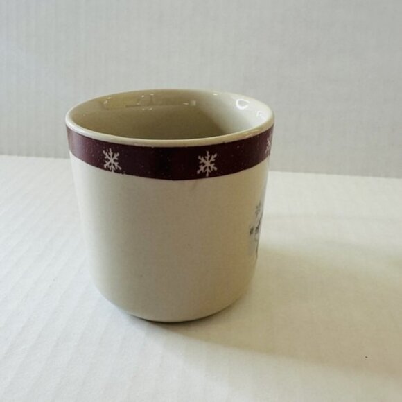 Royal Seasons Stoneware Coffee Mug Cup Snowman Snowflakes Christmas 8 oz VTG - Picture 4 of 6